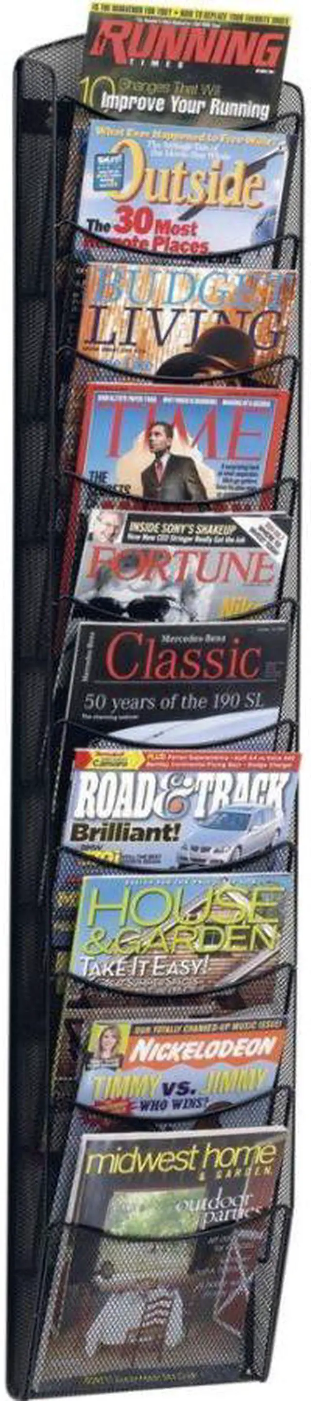 Alt view image 5 of 16 - Safco Rack,Magazine 10 Pkt,Bk 5579BL
