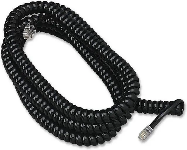 Alt view image 7 of 13 - Softalk 42261 Phone Coil Cord 25-Feet Black Landline Telephone Accessory