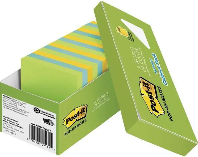 Alt view image 7 of 18 - Original Pop-up Refill 3 x 3 Assorted Jaipur Colors 100-Sheet 18/Pack