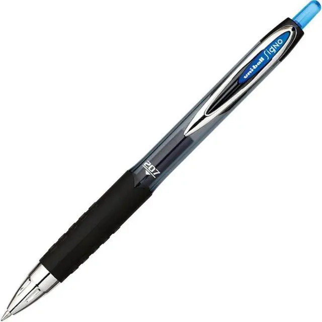 Alt view image 9 of 15 - uni-ball Signo 207 Retractable Gel Pen Blue Ink 0.7mm 36/Box 1921064