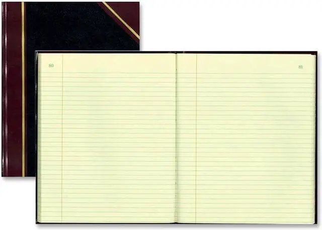Alt view image 10 of 14 - Texthide Record Book, Black/burgundy, 300 Green Pages, 10 3/8 X 8 3/8