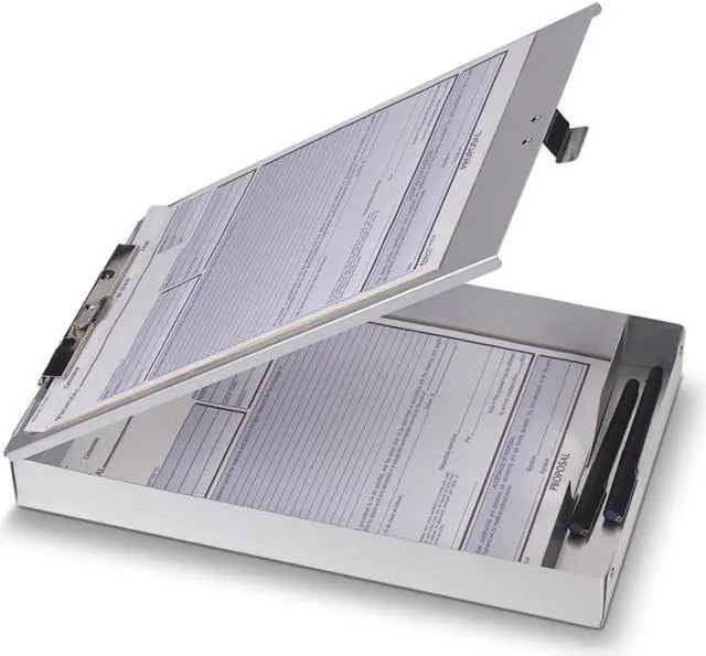 Alt view image 4 of 14 - Officemate Storage Clipboard 1-1/2" Deep Steel Clip 9"x13" AM 83200