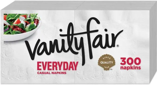 Alt view image 3 of 7 - Vanity Fair VanityFair Everyday Napkins - 2 Ply - White - Paper - Soft, Strong, Absorbent - For Breakfast, Dinner - 300