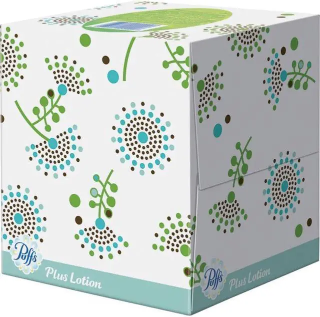 Alt view image 6 of 19 - Puffs Plus Lotion Facial Tissue White 1-Ply 8 1/5" x 8 2/5" 56/Box 24/Carton