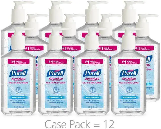 Alt view image 10 of 19 - Gojo - GOJ 3659-12 - Advanced Instant Hand Sanitizer, 12-oz. Pump Bottle