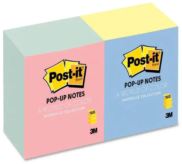 Alt view image 11 of 20 - Post-it Pop-up Notes 3" x 3" Beachside Café Collection 90 Sheet/Pad 12 Pads/Pack (R330UALT)