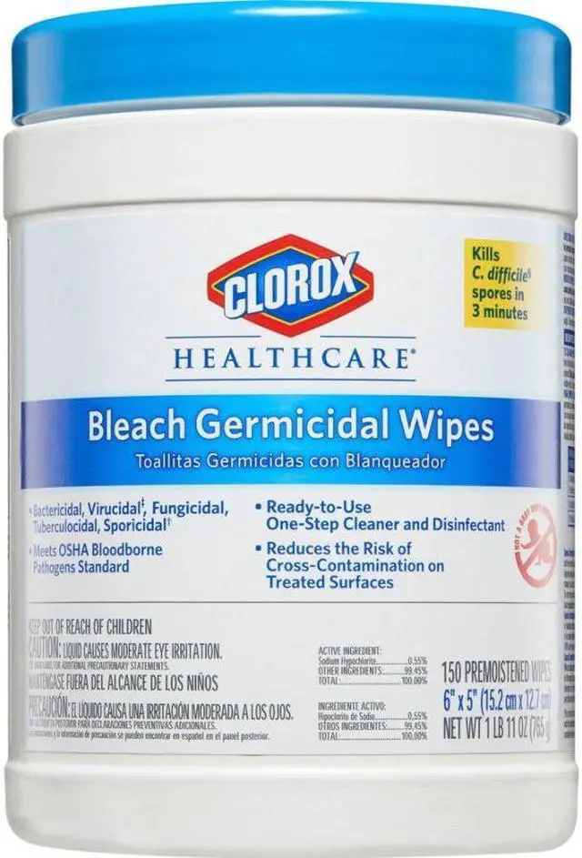 Alt view image 12 of 17 - Germicidal Wipes, 6 X 5, Unscented, 150/Canister