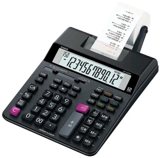 Alt view image 5 of 13 - Casio Printing Calculator 12-Digit 7-3/4"Wx10-3/4"Lx2-3/10"H BK HR200RC