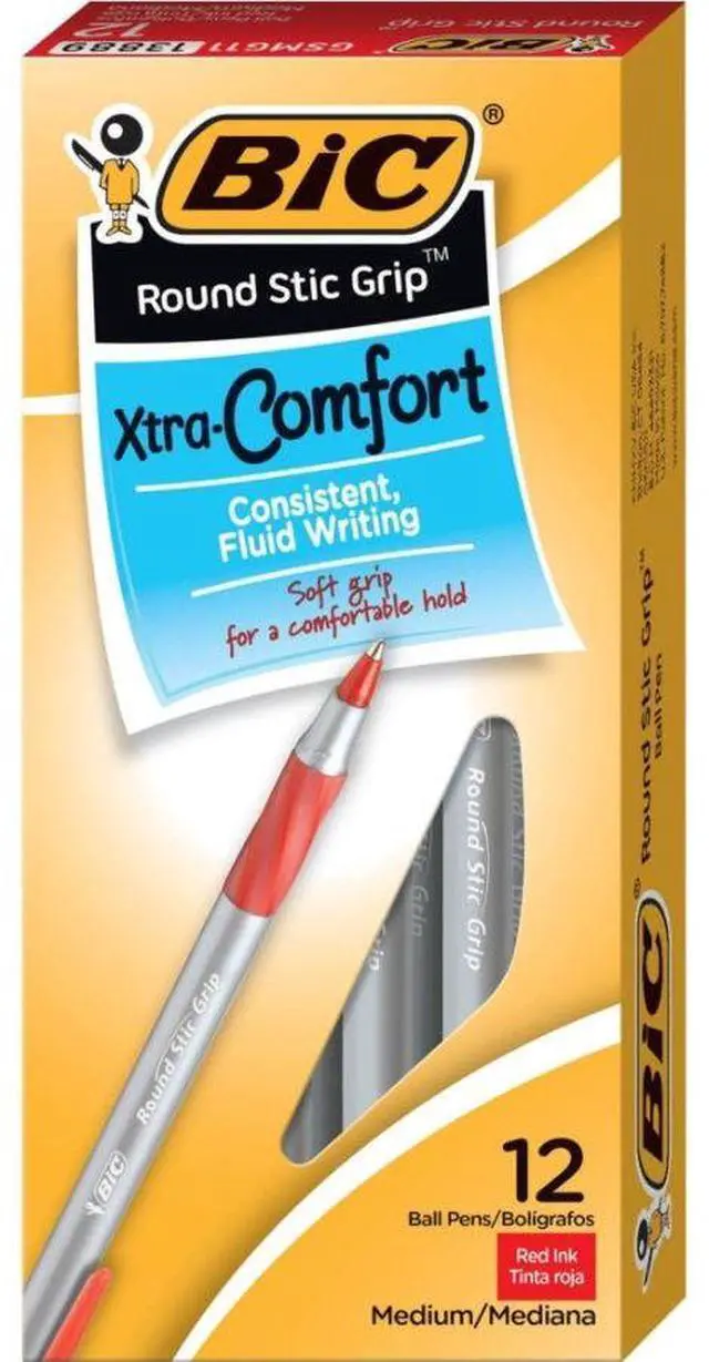 Alt view image 7 of 8 - Bic Ultra Round Stic Grip Pens