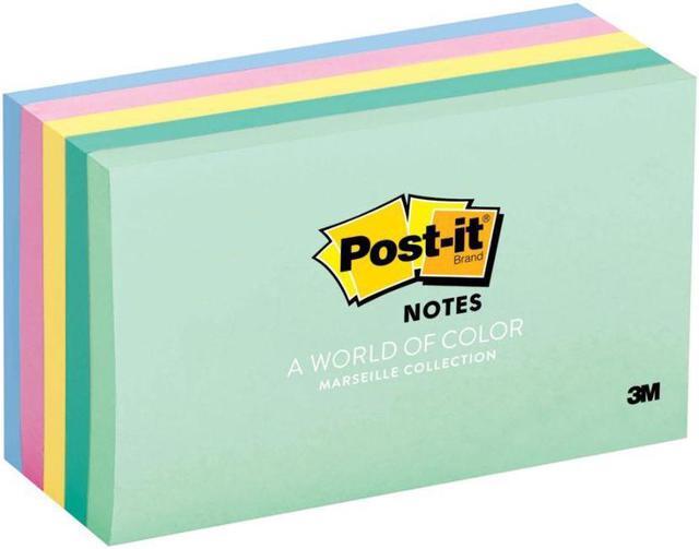 Alt view image 5 of 15 - 3M 655AST 3 x 5  Five Pastel Colors  Five 100-Sheet Pads Pack