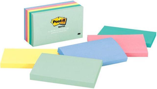 Alt view image 7 of 15 - 3M 655AST 3 x 5  Five Pastel Colors  Five 100-Sheet Pads Pack