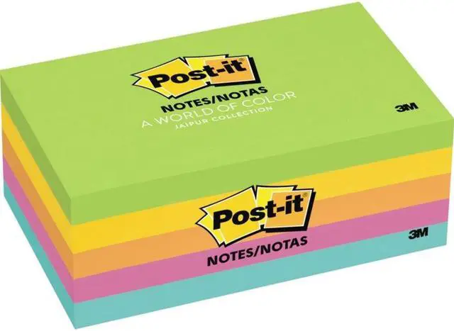 Alt view image 11 of 20 - 3M 6555UC Ultra Color Notes  3 x 5  Five Colors  Five 100-Sheet Pads Pack