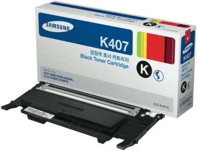 Alt view image 7 of 9 - Black Toner Cartridge for Samsung CLT-K407S CLP-320, CLP-320N, CLP-325, CLP-325W, CLX-3180, CLX-3185, CLX-3185FN, CLX-3185FW, CLX-3185N, Genuine Samsung Brand