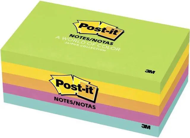 Alt view image 13 of 20 - 3M 6555UC Ultra Color Notes  3 x 5  Five Colors  Five 100-Sheet Pads Pack
