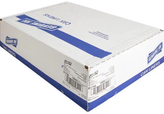 Alt view image 8 of 18 - Genuine Joe High Density Can Liners 16 Gal 24"X33" 1000/CT CL 01756