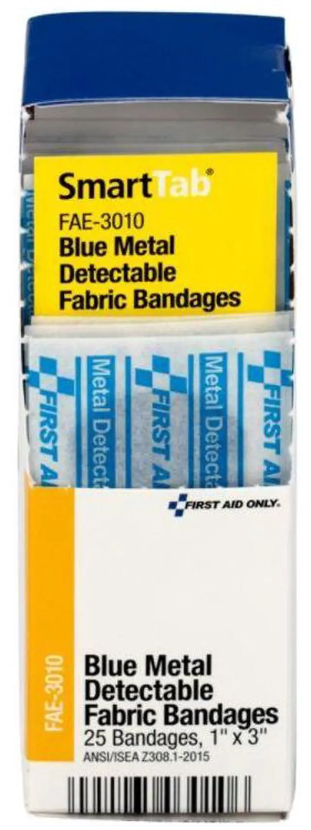 Alt view image 9 of 20 - First Aid Only Refill f/SmartCompliance Gen Cabinet Blue Metal Detectable Bandages 1x3 25/Bx FAE3010