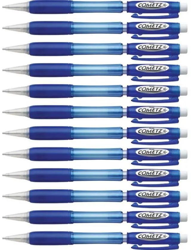 Alt view image 5 of 20 - Pentel Cometz Mechanical Pencil HB #2 .9mm Blue Dozen AX119C