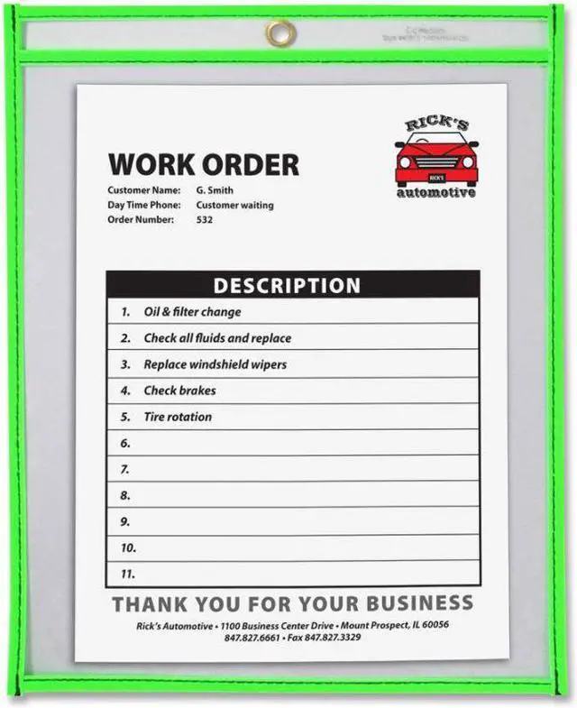Alt view image 7 of 15 - C-line Neon Colored Stitched Shop Ticket Holder 15 EA/BX