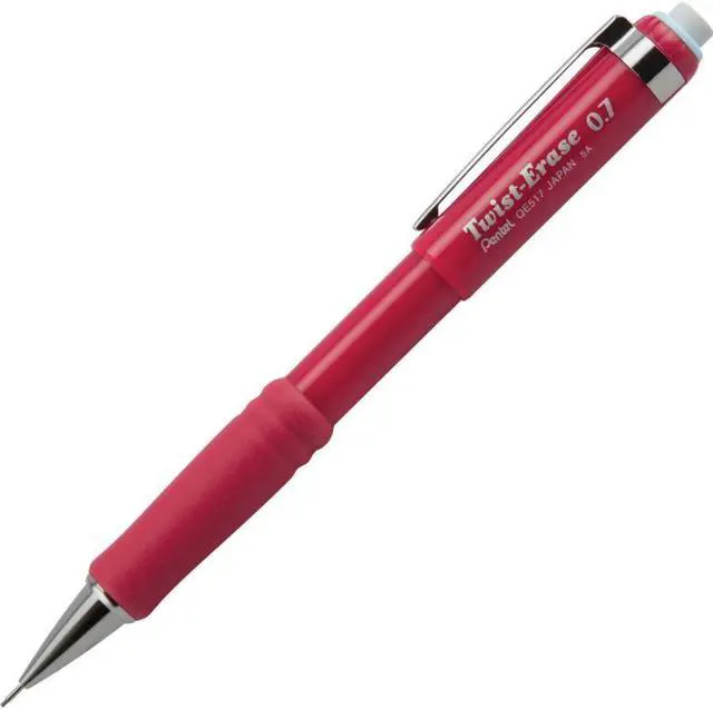 Alt view image 3 of 10 - Pentel Twist-Erase III Mechanical Pencil 0.7 mm Red Barrel QE517B