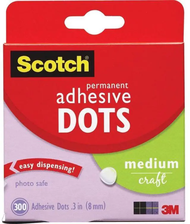 Alt view image 6 of 18 - 3M 010300M 300-Pack Adhesive Dots, Medium