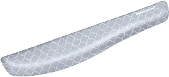 Alt view image 3 of 20 - Fellowes 9549801 PlushTouch Keyboard Wrist Rest with Microban - Gray Lattice