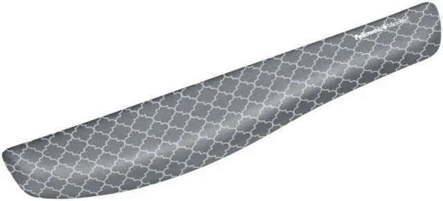 Alt view image 2 of 20 - Fellowes 9549801 PlushTouch Keyboard Wrist Rest with Microban - Gray Lattice