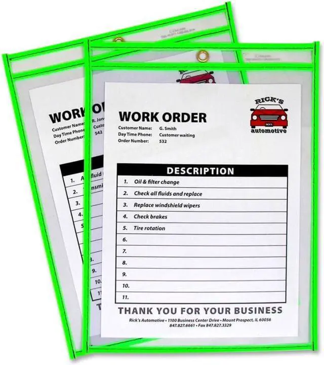 Alt view image 11 of 15 - C-line Neon Colored Stitched Shop Ticket Holder 15 EA/BX