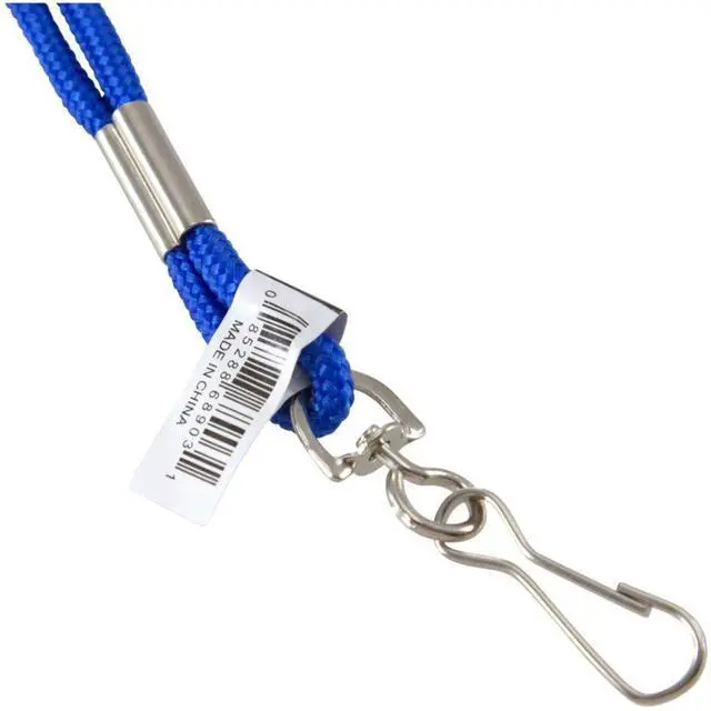 Alt view image 9 of 19 - Baumgartens Standard Lanyard With Hook 36" L Nylon Blue 68903