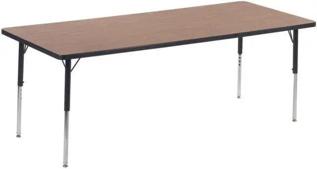 Main image of Rectangular Activity Tabletop 30"x72" Med Oak