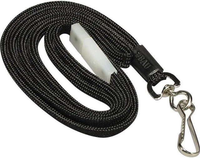 Alt view image 7 of 20 - Baumgartens Breakaway Lanyard w/ Hook 36" Black 65509