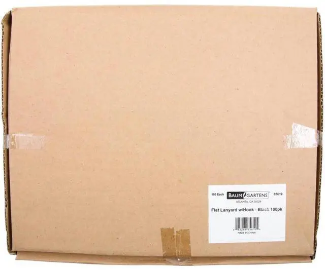 Alt view image 7 of 17 - Baumgartens Flat Lanyards With Hook 36" L 100/BX Black 65619