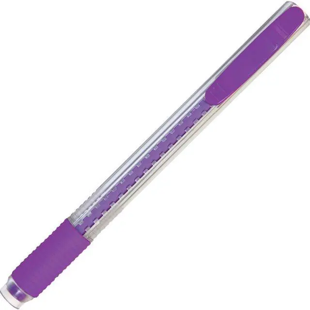 Alt view image 3 of 7 - Clic Eraser COLORS Eraser For Pencil Marks White Eraser Assorted Barrel Colors 3/Pack ZE23BP3M