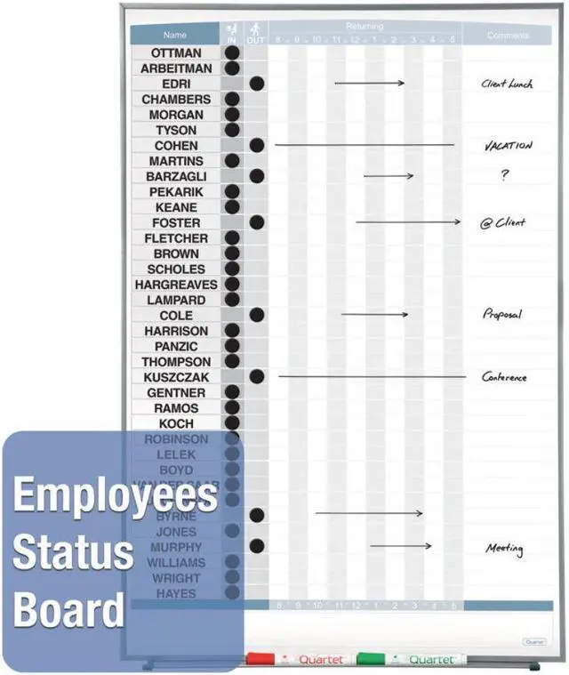 Alt view image 10 of 20 - Quartet Matrix Magnetic Boards Painted Steel 48 x 31 White Aluminum Frame M4831