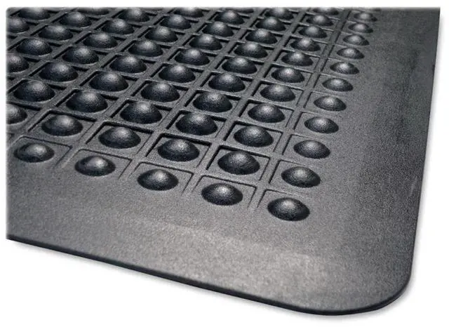 Alt view image 2 of 15 - Genuine Joe Anti Fatigue Mat Rubber Beveled Edge 2'x3' Black 02146
