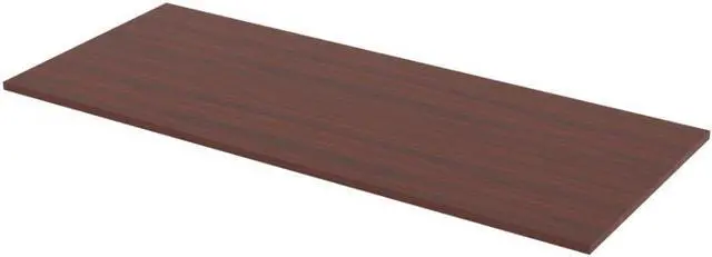 Alt view image 6 of 16 - Lorell Adjustable Height Tabletop 24"x60"x1" Mahogany 59605