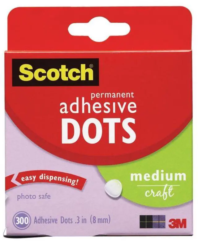 Alt view image 5 of 18 - 3M 010300M 300-Pack Adhesive Dots, Medium
