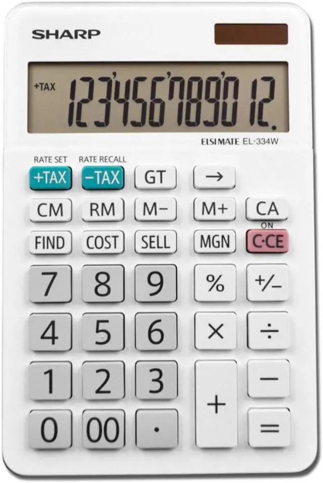 Alt view image 7 of 20 - Sharp Calculators EL-334WB Business Calculator, White 4.0