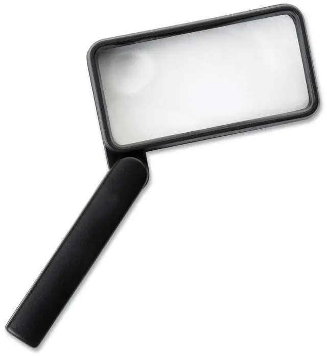 Alt view image 2 of 7 - Sparco Rectangular Magnifier 2X Main W/4X Bifocal 2"x4" Black 01877