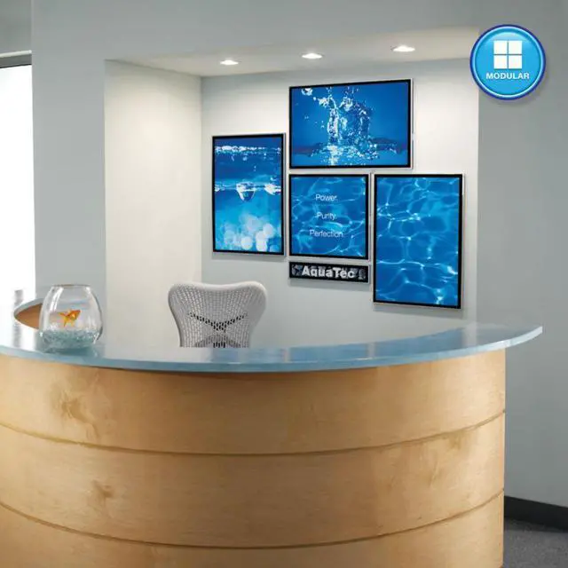 Alt view image 6 of 20 - Quartet Matrix Magnetic Boards Painted Steel 48 x 31 White Aluminum Frame M4831