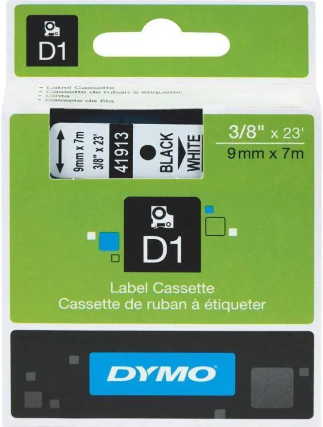 Alt view image 7 of 9 - Dymo Standard D1 3/8"x23' Label, Red Print, Blue Tape