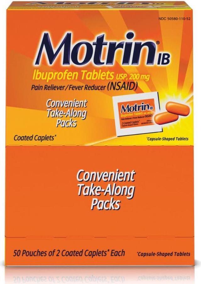 Alt view image 8 of 14 - Motrin IB Ibuprofen Tablets Two-Pack 50 Packs/Box 48152