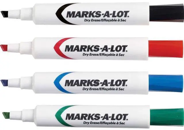Alt view image 7 of 20 - Avery Marks-A-Lot Desk-Style Dry Erase Marker Chisel Tip Assorted 24/Pack 98188