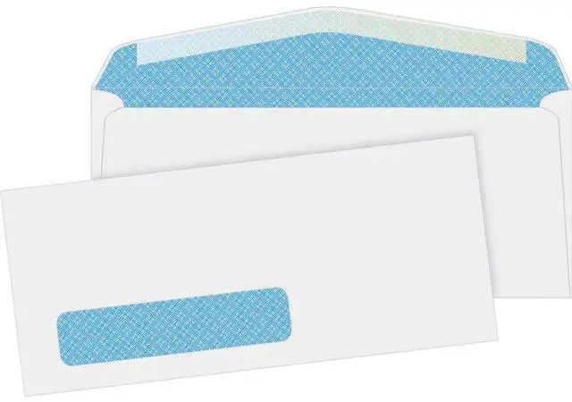 Alt view image 2 of 5 - Business Source 42205 Security Window Envelopes, 4-1/8" x 9-1/2", 500/Box, Wove