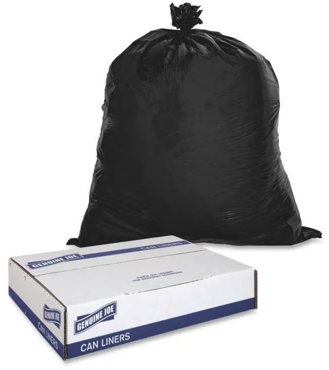 Alt view image 11 of 14 - Genuine Joe Two-Ply Can Liner 30Gal. 0.7mil 30"x36" 250/PK BNBK 02149