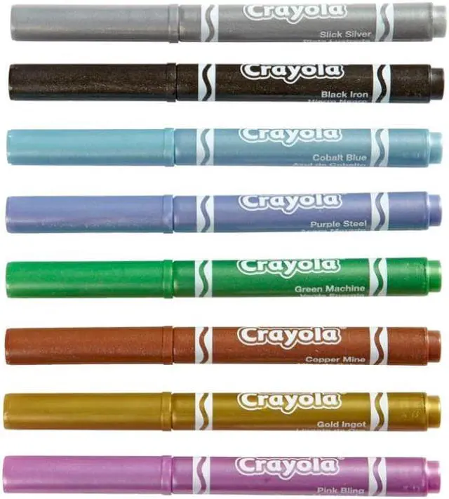 Alt view image 8 of 20 - Crayola Metallic Markers Assorted 8/Set 588628