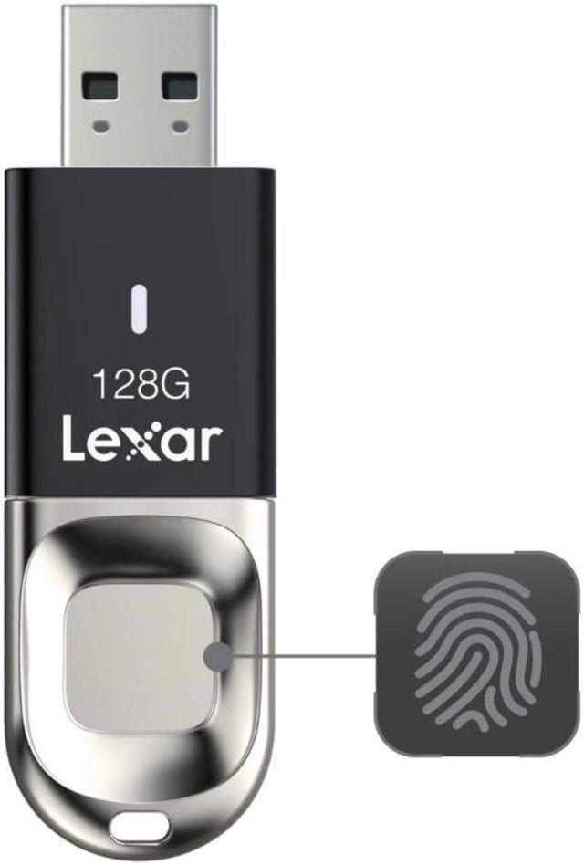 Lexar JumpDrive Fingerprint F35 128GB USB 3.0 Drive 256bit AES Encryption Model LJDF35-128BNL USB Flash Drives Newegg.com