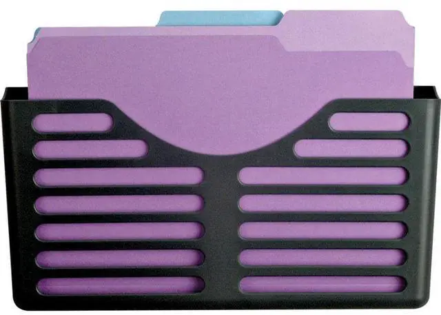 Alt view image 4 of 9 - Lorell Cubicle Pocket File Ltr/A4 12/BX Black 80663