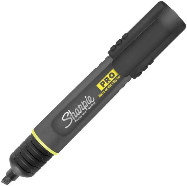 Alt view image 5 of 15 - Sharpie PRO Permanent Markers Chisel Tip Black 12/Pack (2018326A)