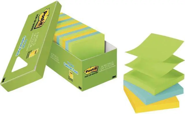 Alt view image 8 of 18 - Original Pop-up Refill 3 x 3 Assorted Jaipur Colors 100-Sheet 18/Pack
