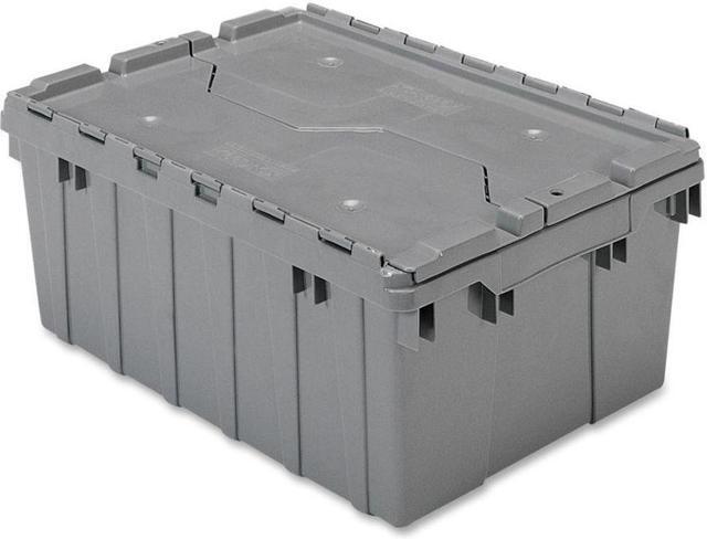 Akro-Mils Attached Lid Storage Container - Internal Dimensions: 8.63
